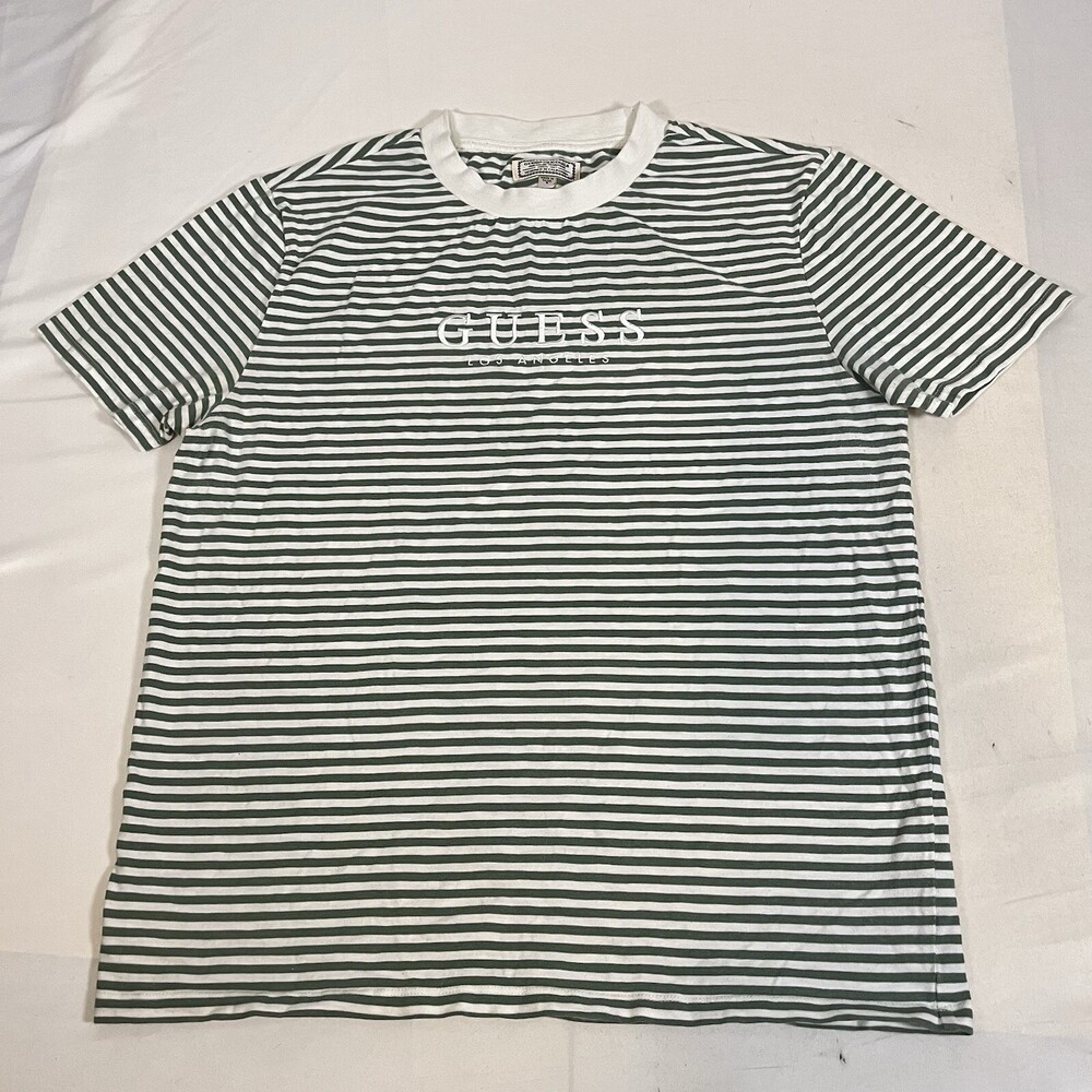 Vintage Guess Originals T Shirt Mens Striped Embroidered Retro Asap Rocky